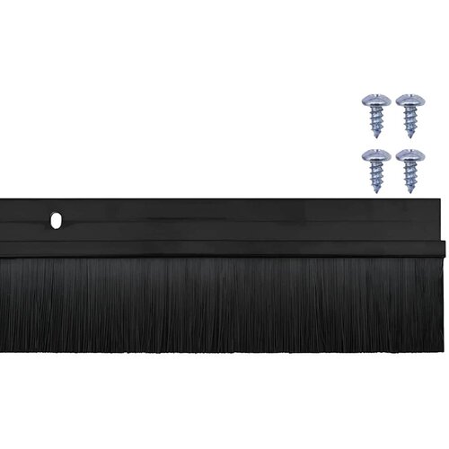  Držač četke za vrata 6 pcs Crna 100 cm Aluminijski legura Slike