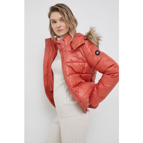 Pepe Jeans Jakna June za žene, boja: narančasta, za zimu Slike