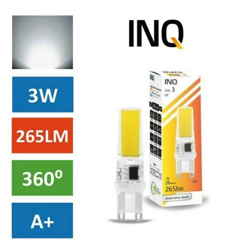 Inq LED žarnica - sijalka G9 3W (26W) nevtralno bela INQ