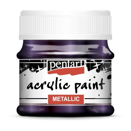  Akrilna boja metalik - 50 ml svetlucavo ljubičasto Slike