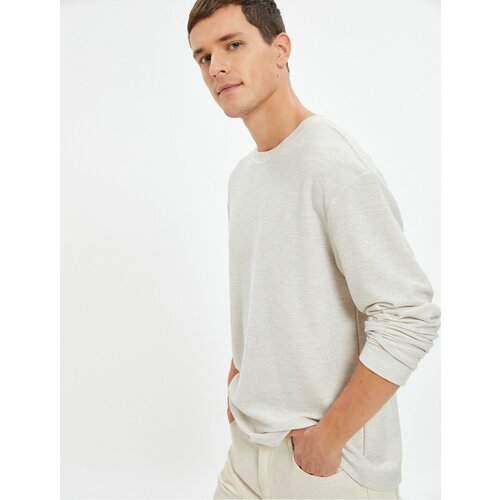 Koton Basic Sweater Crew Neck Textured Long Sleeve Slike
