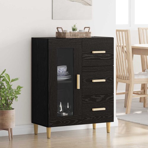  Kreveta Crni hrast 69,5 x 34 x 90 cm Konstruirano drvo Cijene