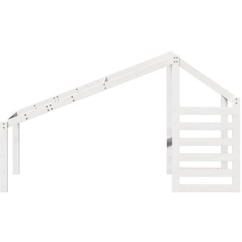 Krov za dječji krevet bijeli 198 x 97 x 113 cm masivna borovina Slike