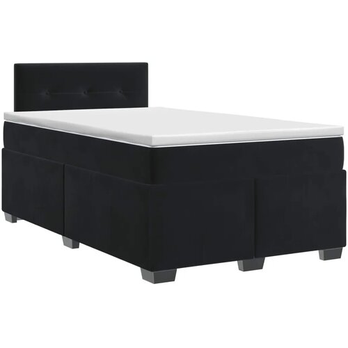  Boxspring krevet s madracem Crna 120 x 200 cm Bar&amp;scaron;un - Crna 120 x 200 cm Pro&amp;scaron;iveno gumbima Slike