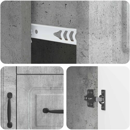  Kreveta Betonska siva 66 x 34,5 x 87 cm Konstruirano drvo Slike