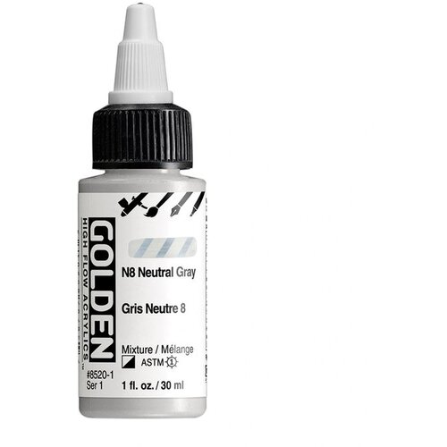  GOLDEN High Flov akrilna boja 30 ml | 8520 N8 Neutral Grey Slike