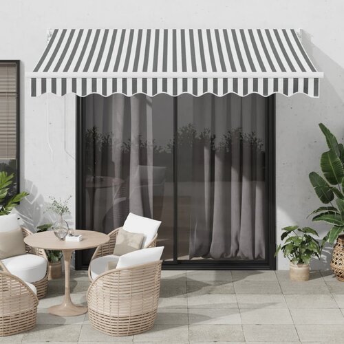 Tenda na uvlačenje antracit i bijela 3x2,5 m tkanina i aluminij Cijene