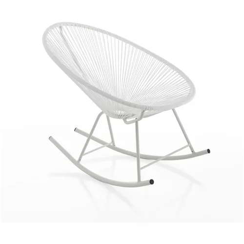 Tomasucci bijela stolica za ljuljanje pogodna za eksterijer Numana