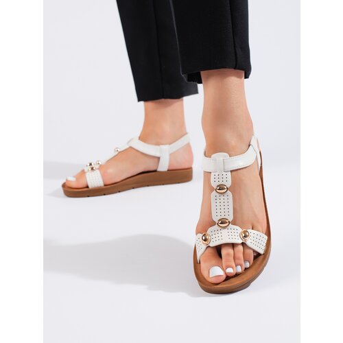 Shelvt Women's white sandals with decorations Cijene