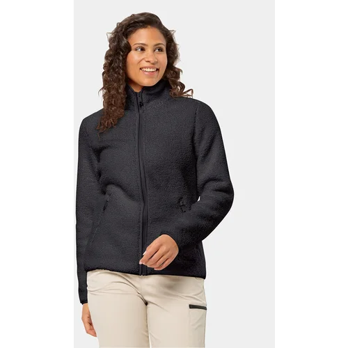 Jack Wolfskin Flis High Curl Jacket 1708732 Črna Regular Fit