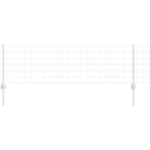vidaXL Evro ograja z 11 U stebrički Srebrna 0,6x25 m Jeklo, (22084998) Cene