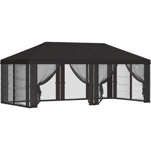 VidaXL Pokrov za gazebo s bočnim zidovima 6 x 3 m Antracit Poliester - Antracit Slike