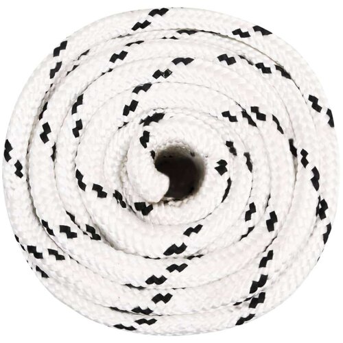 VidaXL Pleteni brodski konop bijeli 20 mm x 100 m poliesterski Slike
