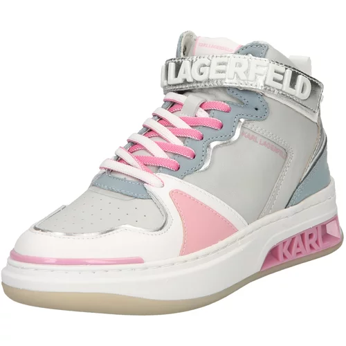 Karl Lagerfeld Visoke tenisice 'ELEKTRA' sivkasto plava / siva / roza / bijela