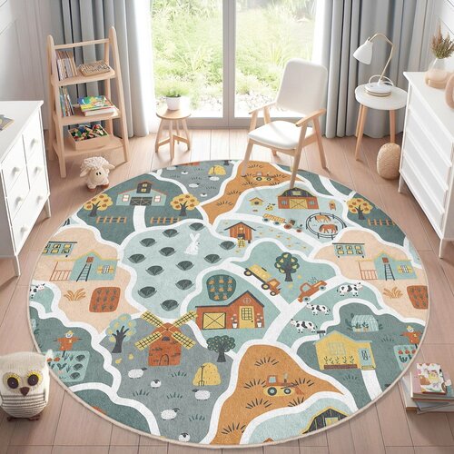 Mila Home Pralna otro&amp;scaron;ka igralna preproga &amp;oslash;120 cm Farmer&amp;#039;s Life &amp;ndash; Slike