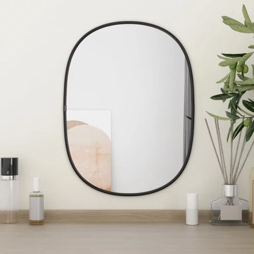  Zidno ogledalo crna 40x30 cm