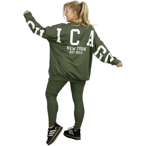 Pri Women&amp;#039;s tracksuit loose sweatshirt + ribbed leggings CHICAGO Slike