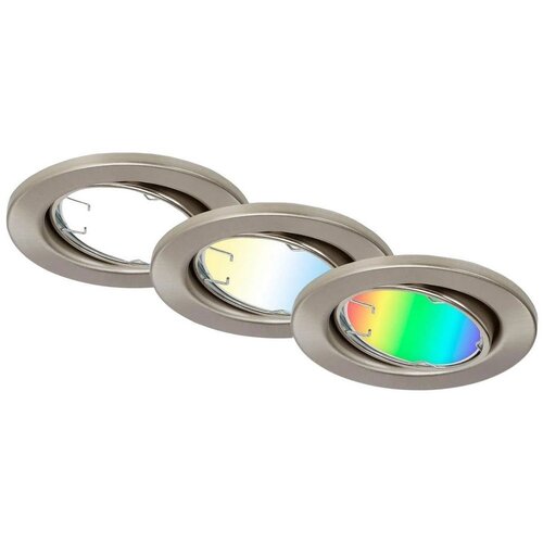 BRILO KOMPLET 3x LED RGBW prigu&scaron;iva kupatilska svetla GU10/4,9W/230V Tuya+ daljinski upravljač Cene