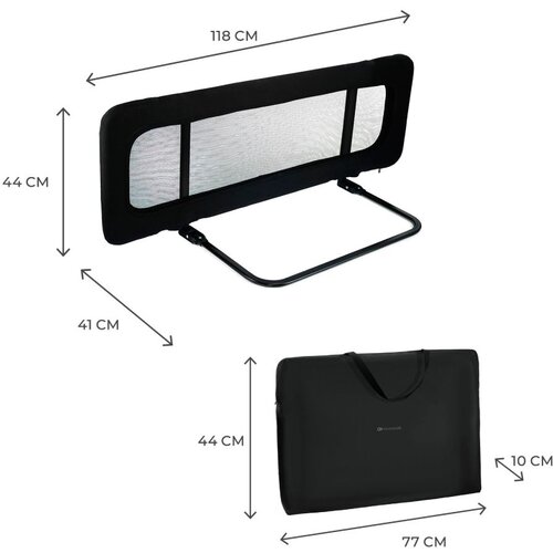 Kinderkraft ograda za krevet guard and dream black Slike