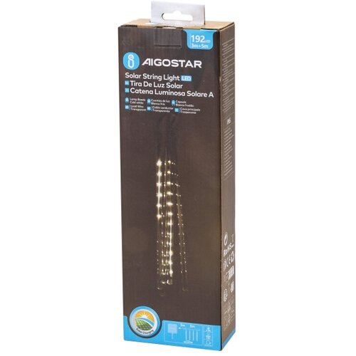 Aigostar LED solarni lanac 192xLED/8m IP65 hladna bela Slike