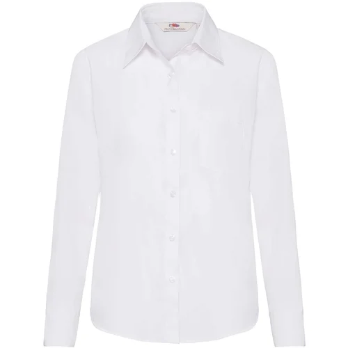 Fruit Of The Loom White women's classic poplin shirt