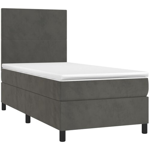 Box spring krevet s madracem tamnosivi 100x200 cm bar&amp;scaron;unasti Slike