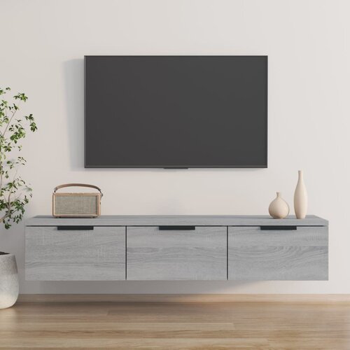 VidaXL Stenska omarica siva sonoma 102x30x20 cm konstruiran les Slike