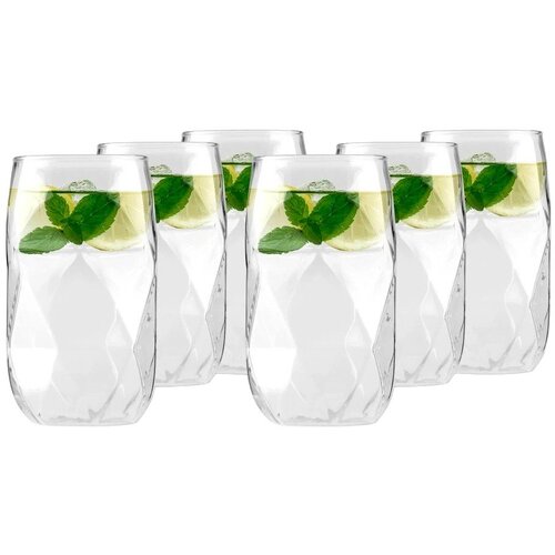 Vialli Design Ča&amp;scaron;e u setu od borosilikatnog stakla 6 kom 400 ml Geo &amp;ndash; Slike