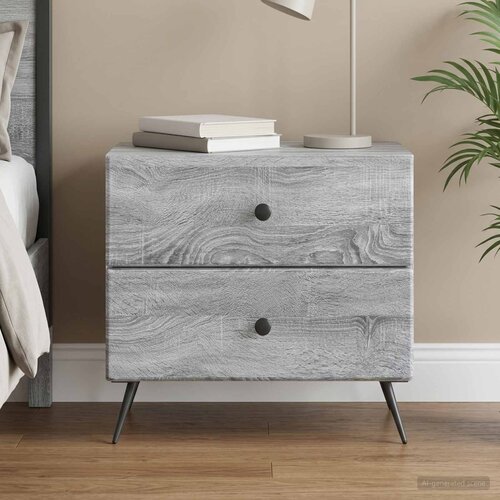  Noćni ormar Siva sonoma 62 x 34,5 x 47,5 cm Konstruirano drvo Cijene