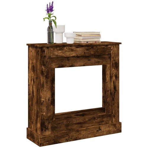 vidaXL Okvir za kamin dimljeni hrast 90x30x90 cm inženirski les Cene