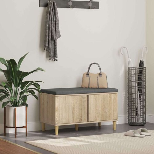  Klupa za hodnik s jastukom Sonoma hrast 60 x 38 x 46 cm Cene