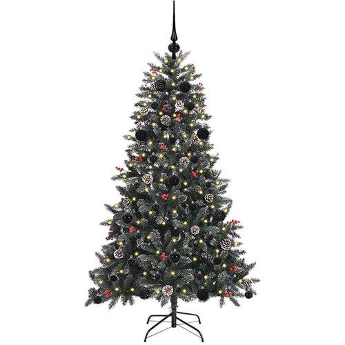VidaXL Umjetno božićno drvce s stalakom Zelena 83.5 x 83.5 x 150 cm Slike