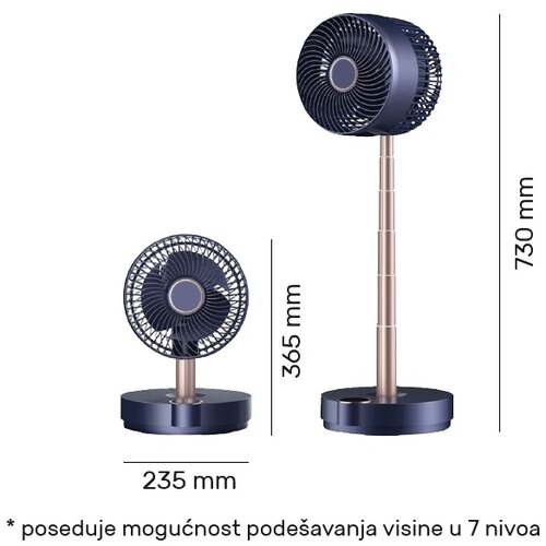 Biton Electronics ventilator stoni &amp;amp; podni punjivi FC22BRD Slike