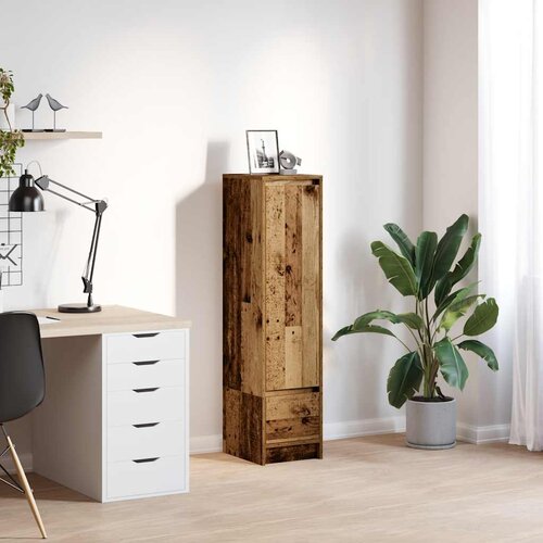 vidaXL Visoka omara starinski les 29,5x34x119,5 cm inženirski les Cene