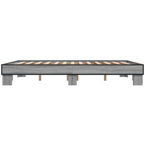 VidaXL Okvir za krevet boja hrasta 150x200cm konstruirano drvo i metal Slike