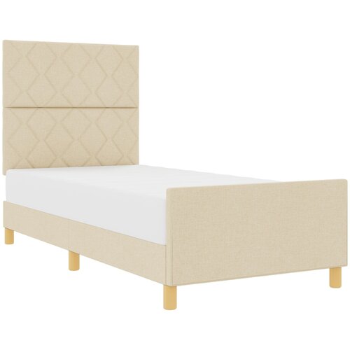 VidaXL Postelja Krem 90x200 cm Tkanina, (22048957) Slike