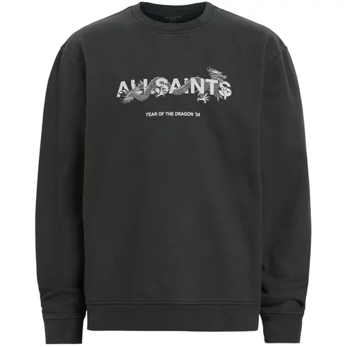 AllSaints Sweater majica 'CHIAO' crna / prljavo bijela