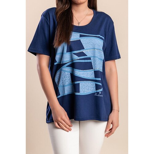 Fenzy Plus Size Majica S Potiskom, Turkizna Cene