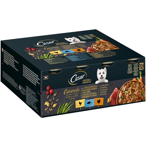 Cesar Natural Goodness - Večkratno pakiranje Casserole v 3 okusih (12 x 400 g) Cene
