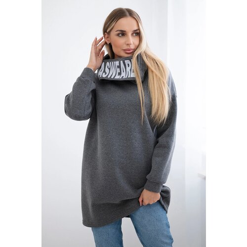Kesi Padded sweatshirt with a graphite hood Cene