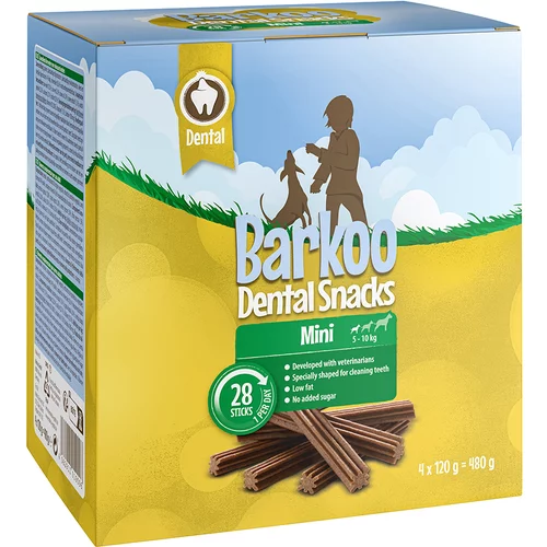 Barkoo Ekonomično pakiranje Dental Snacks - za male pse (28 komada, 480 g)