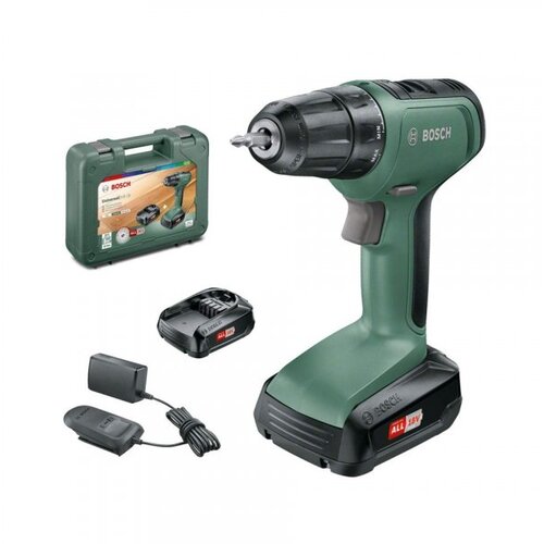 Bosch universal drill 18 akumulatorska bušilica 2 x 1,5 ah + al 1810 cv u koferu Slike