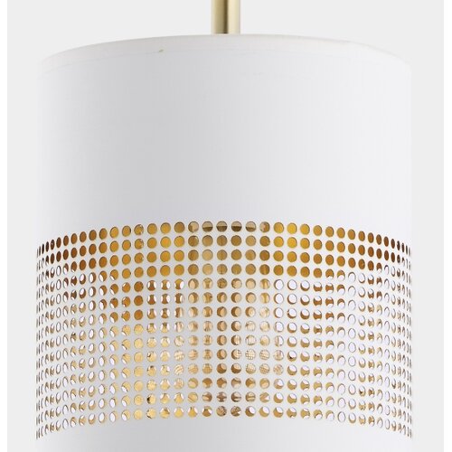  Luster na sajli BOGART 1xE27/15W/230V bela/zlatna Slike