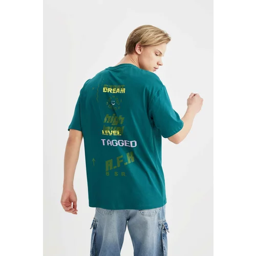 Defacto Comfort Fit Crew Neck Printed T-Shirt