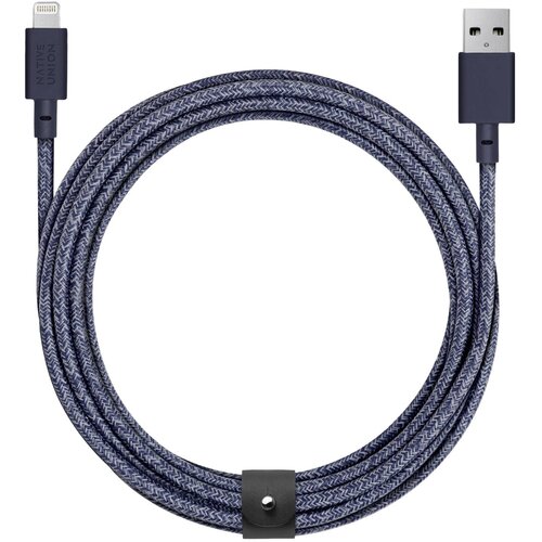 NATIVE UNION Belt Cable USB-A to Lightning 3m Indigo Blue Slike