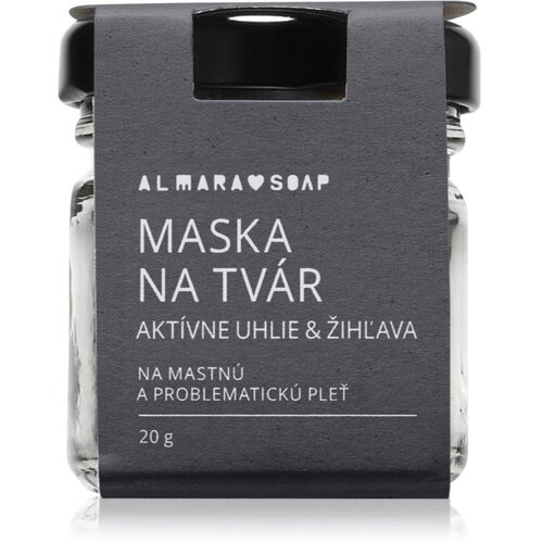 Almara Soap Face maska za obraz za mastno in problematično kožo charcoal & nettle 20 g Cene