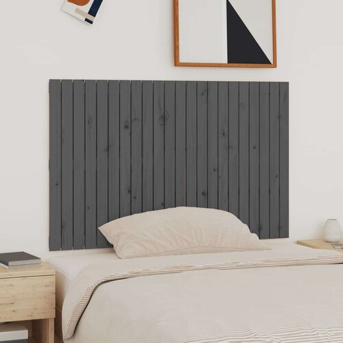  Stensko posteljno vzglavje sivo 140x3x90 cm trdna borovina, (20738200) Cene