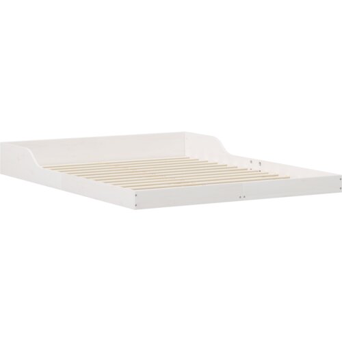  posteljni okvir, trden borov les, bela, 143,5&amp;times;223,5&amp;times;24 cm Slike
