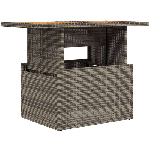  Vrtni stol sivi 100x55x73 cm od poliratana i bagremovog drva Slike