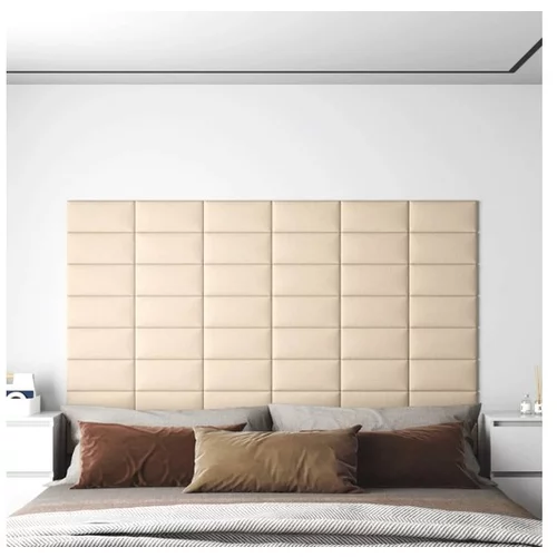  Stenski paneli 12 kosov krem 30x15 cm blago 0,54 m²